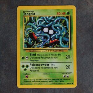 Vintage Pokemon 1999 "Tangela" Trading/Playing Card